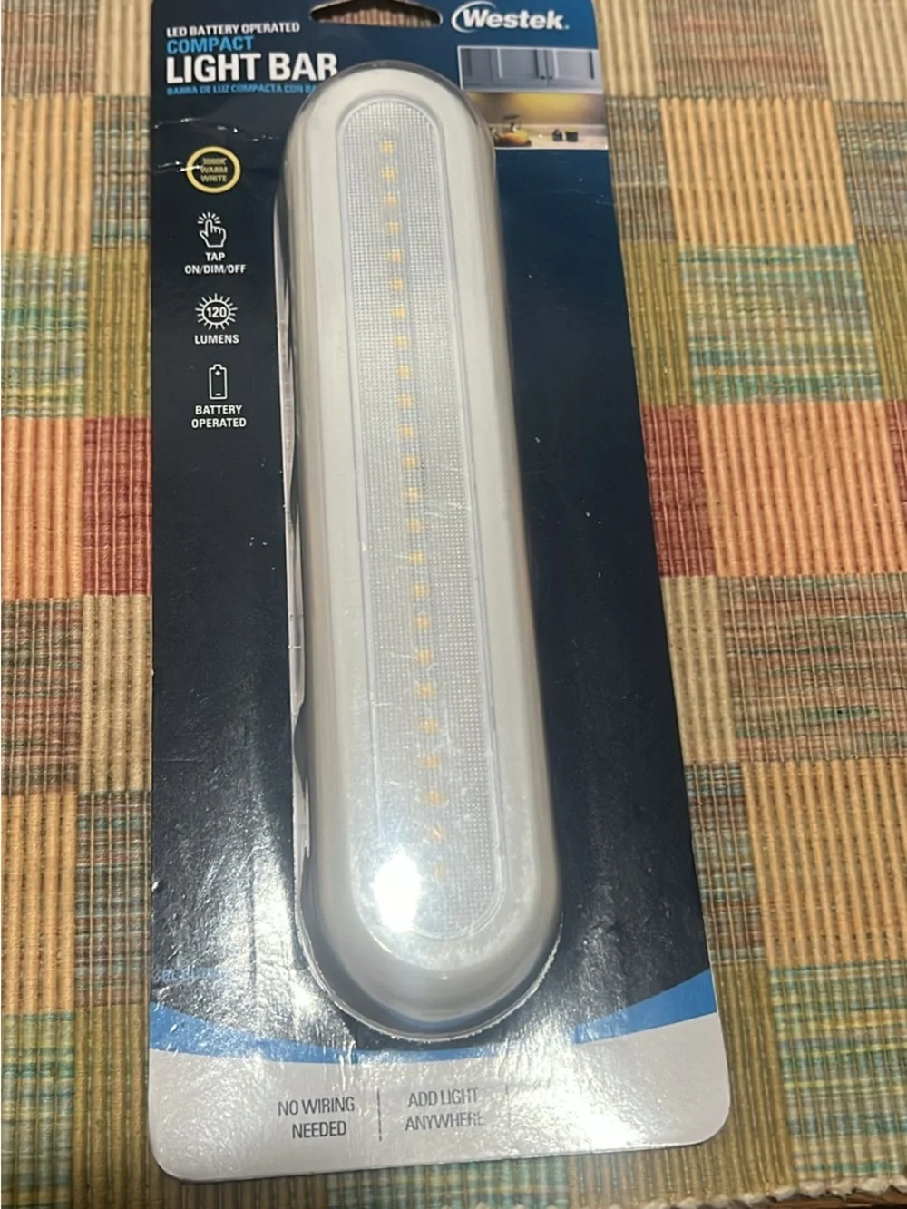 White LED Battery Operated Compact Light Bar